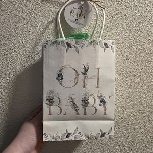 Oh Baby Gift Bag with Floral Design